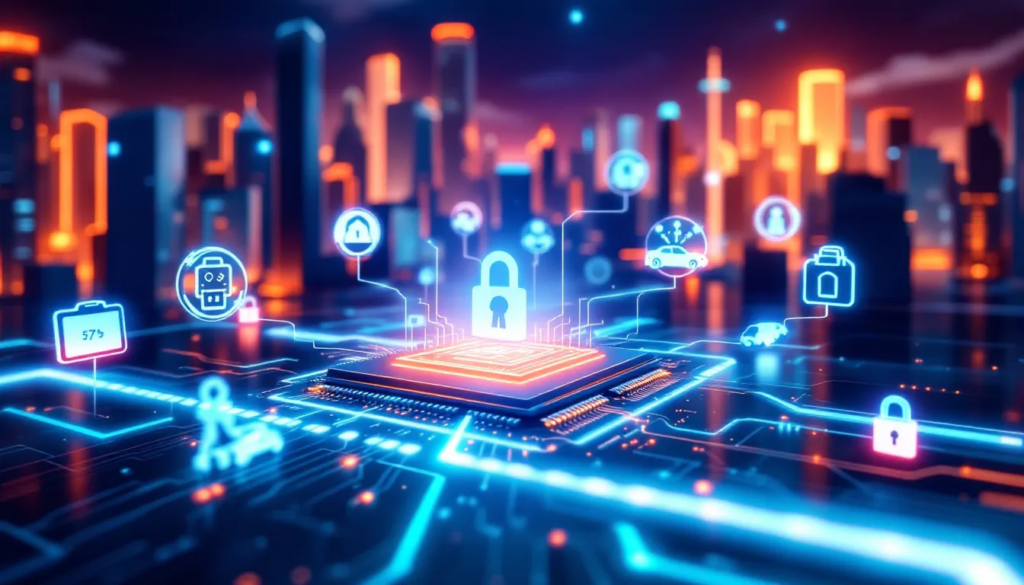 An image illustrating data integrity and security measures in IoT applications.