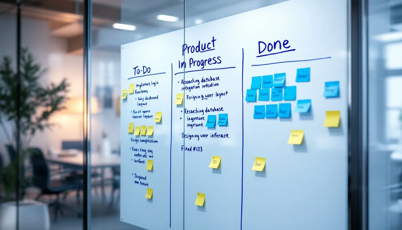 The image depicts a product backlog, which is a prioritized list of user stories and product backlog items managed by the product owner. It highlights the key responsibilities of the product owner in agile teams, showcasing how they collaborate with development teams to ensure that the product development cycle aligns with business objectives and customer needs.