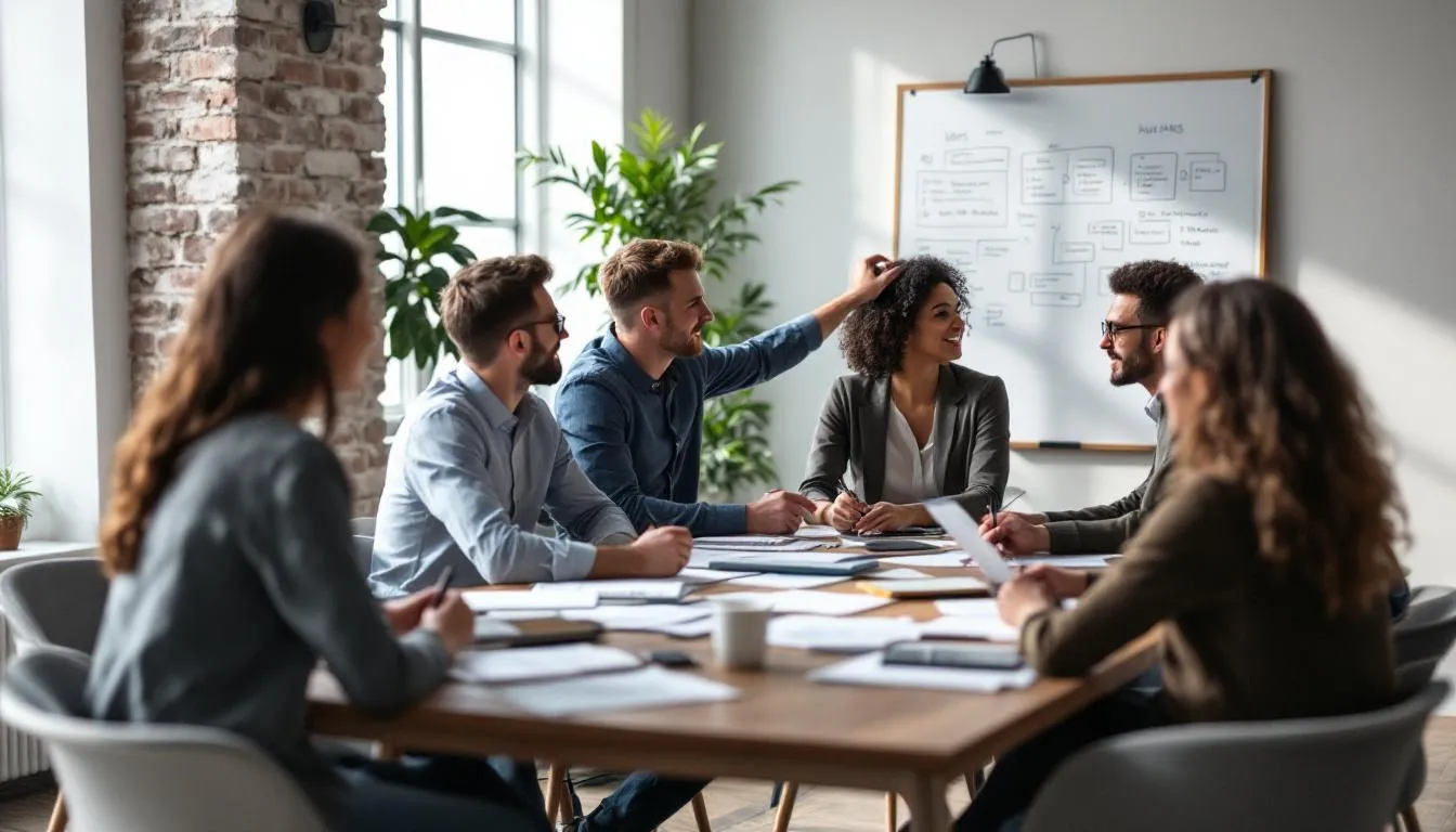 An image showcasing a team documenting lessons learned from past projects to improve future project management.