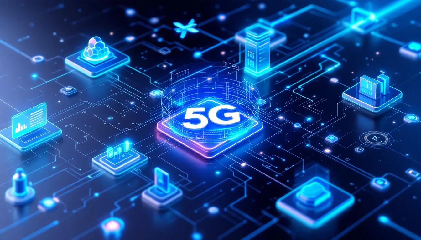 An illustration representing 5G technology and its impact on mobile networks.