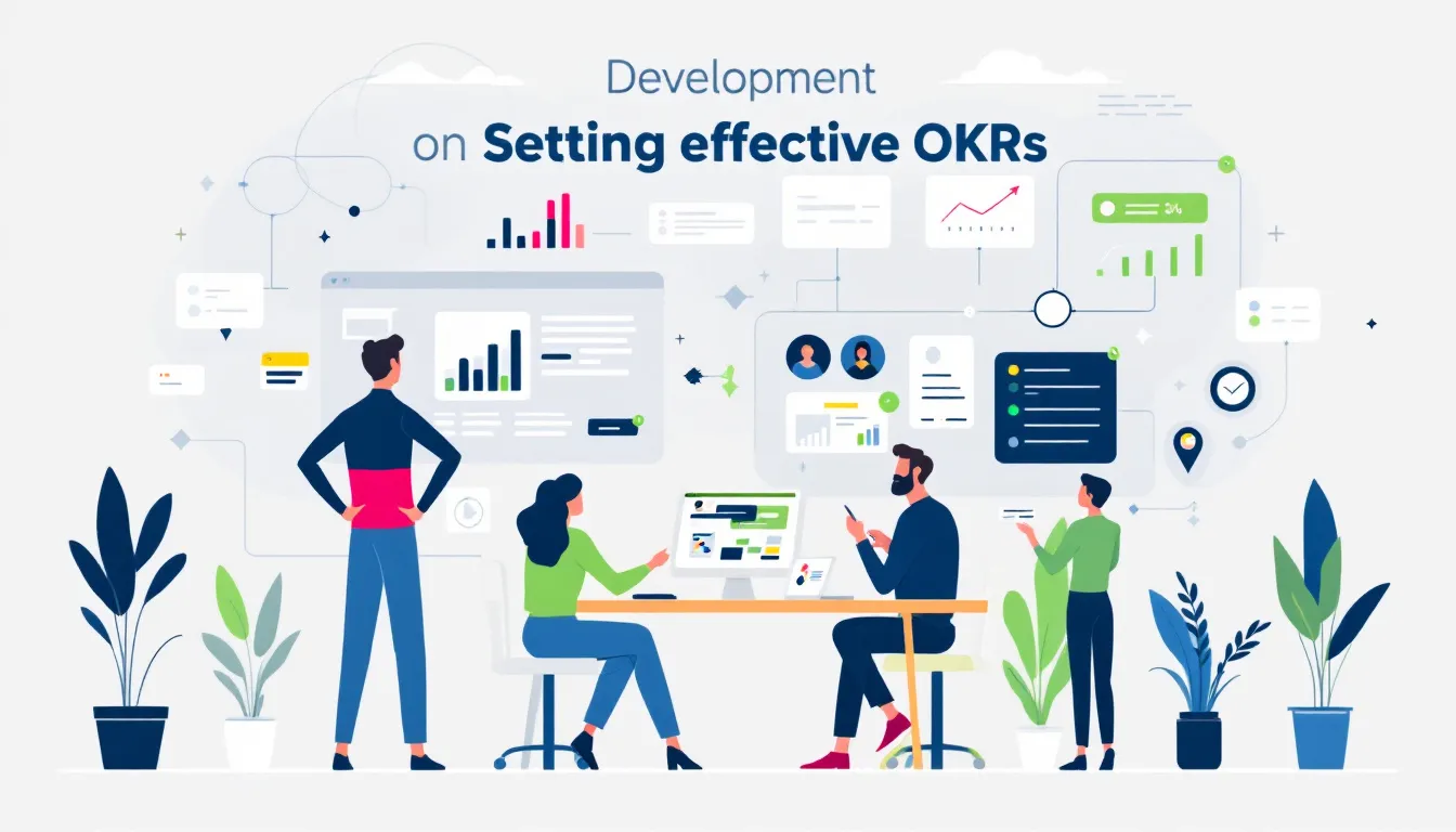 A visual representation of effective OKRs being set by a development team.