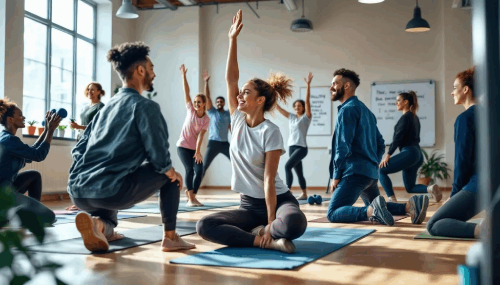 An image showing employees participating in a wellness program, highlighting the importance of prioritizing employee well-being.